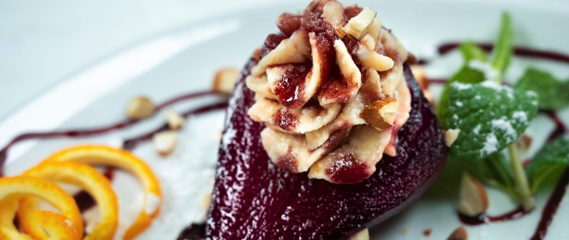 Carmelina Poached Pears with Sweet Cannellini & Ricotta Carmelina Poached Pears with Sweet Cannellini & Ricotta
