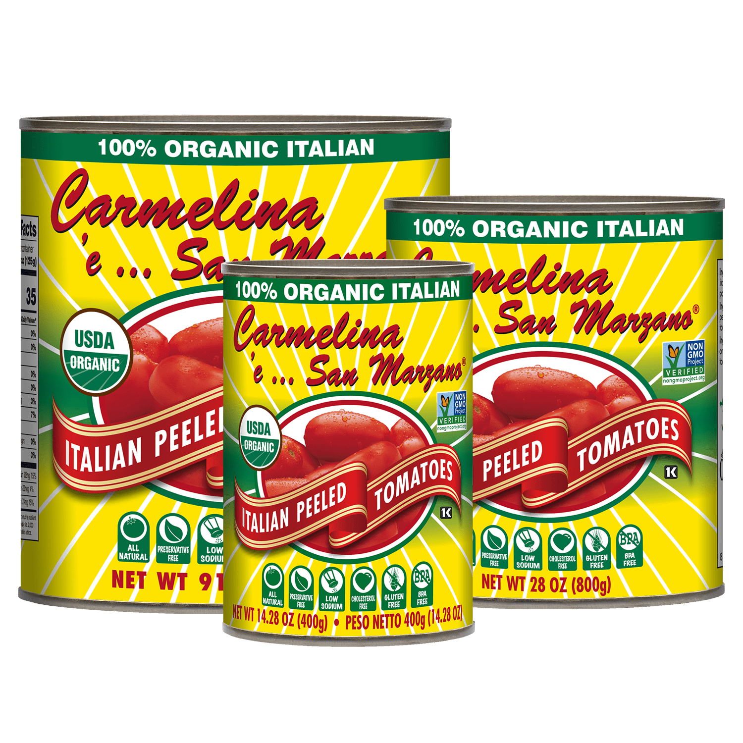 Organic Italian Whole Peeled Tomatoes in Puree Organic Italian Whole Peeled Tomatoes in Puree