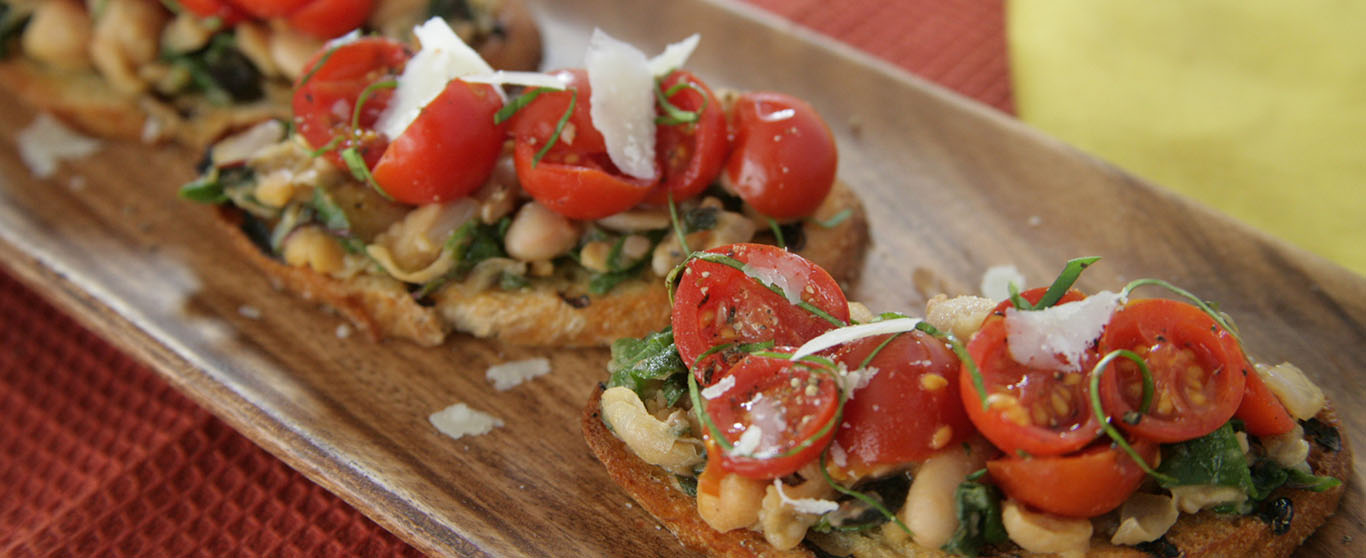 Three Bean Vegetarian Bruschetta