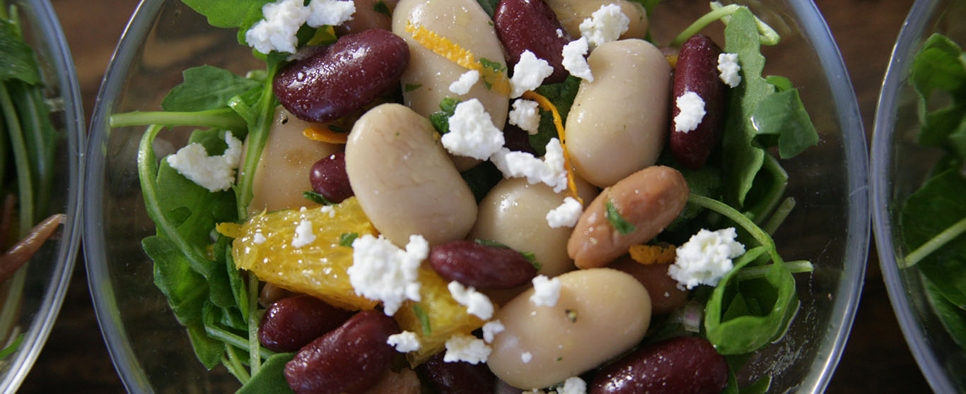 Carmelina Three Bean Salad  with Orange-Cardamom Vinaigrette 