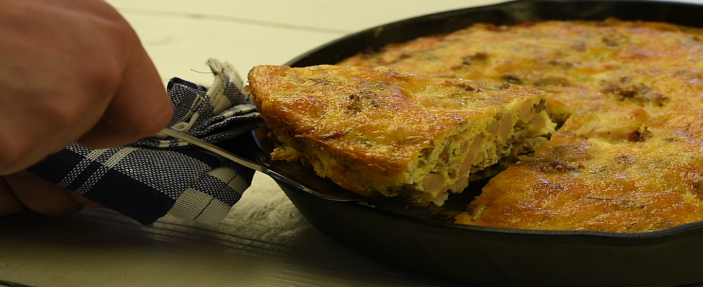 Italian Sausage, Cannellini and Mushroom Frittata