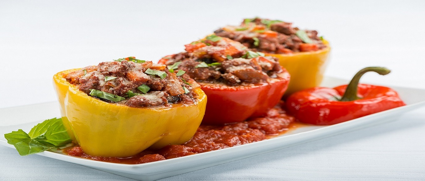 Stuffed Bell Peppers with Ground Beef