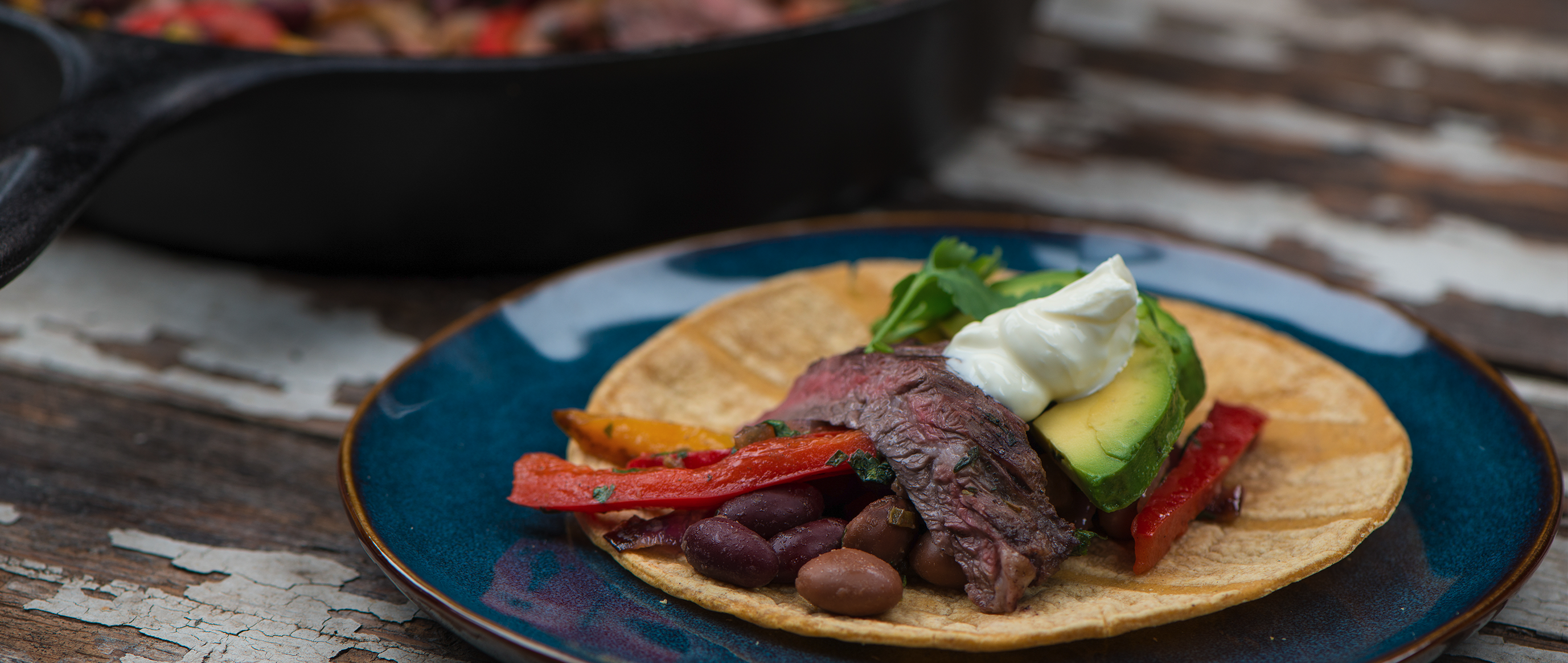 Steak Fajitas with Peperonata