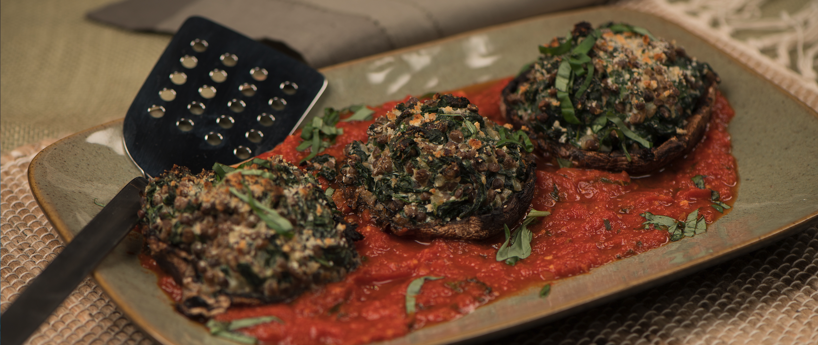 Mediterranean Stuffed Portobello Mushrooms