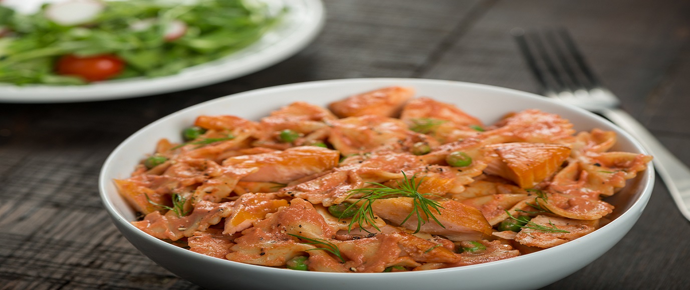 Farfalle with Vodka Sauce Smoked Salmon and Dill