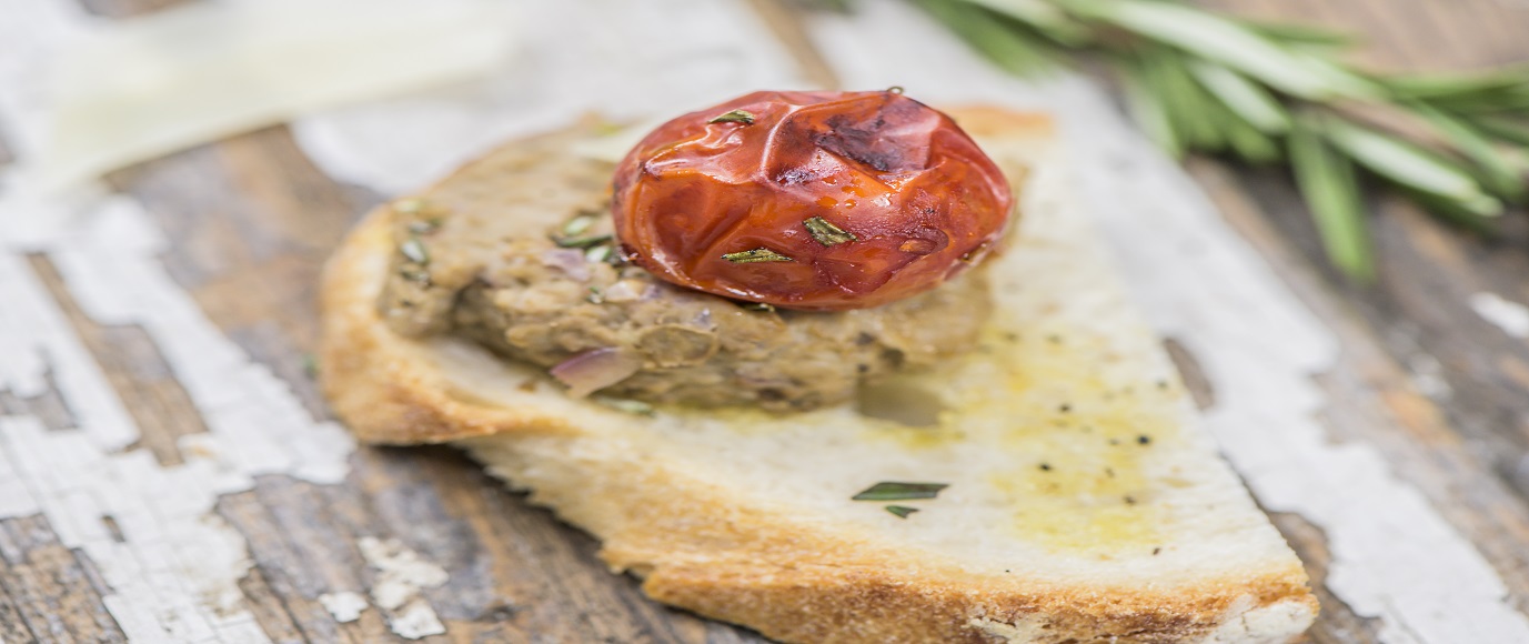 Lentil Pate on Garlic Crostini Lentil Pate on Garlic Crostini