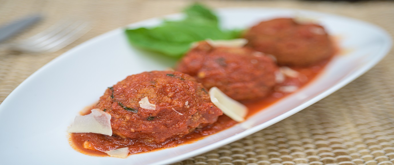 Eggplant Croquettes with Spicy Marinara Sauce Eggplant Croquettes with Spicy Marinara Sauce