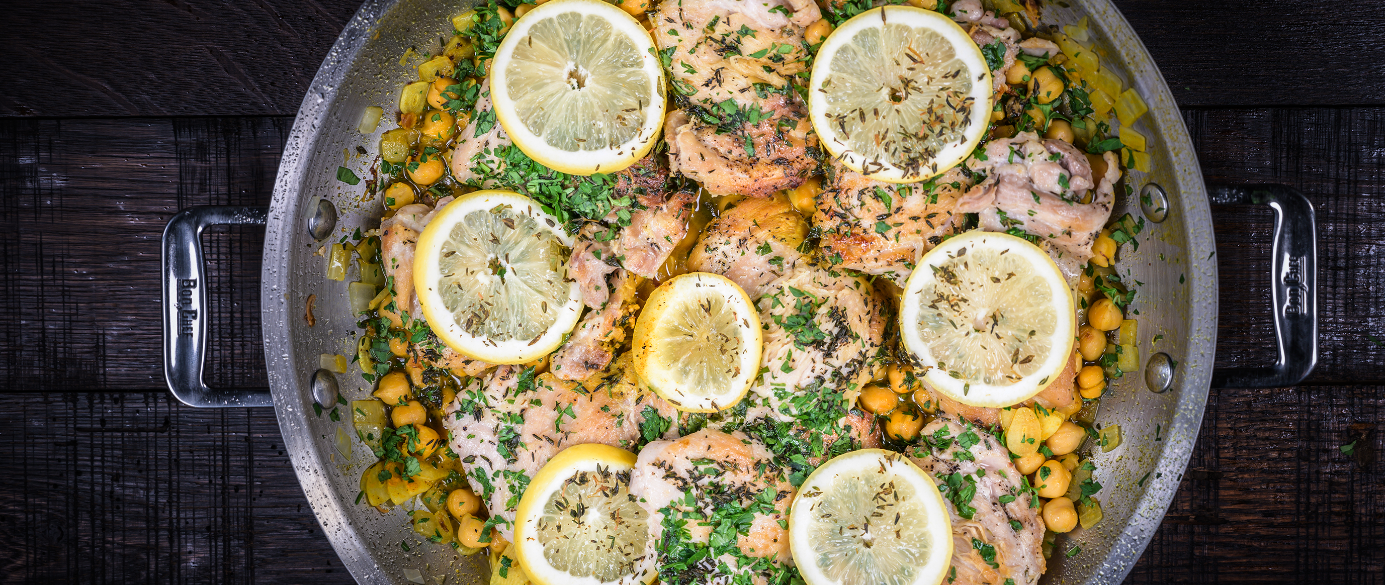 Indian Spiced Braised Chicken with Garbanzos