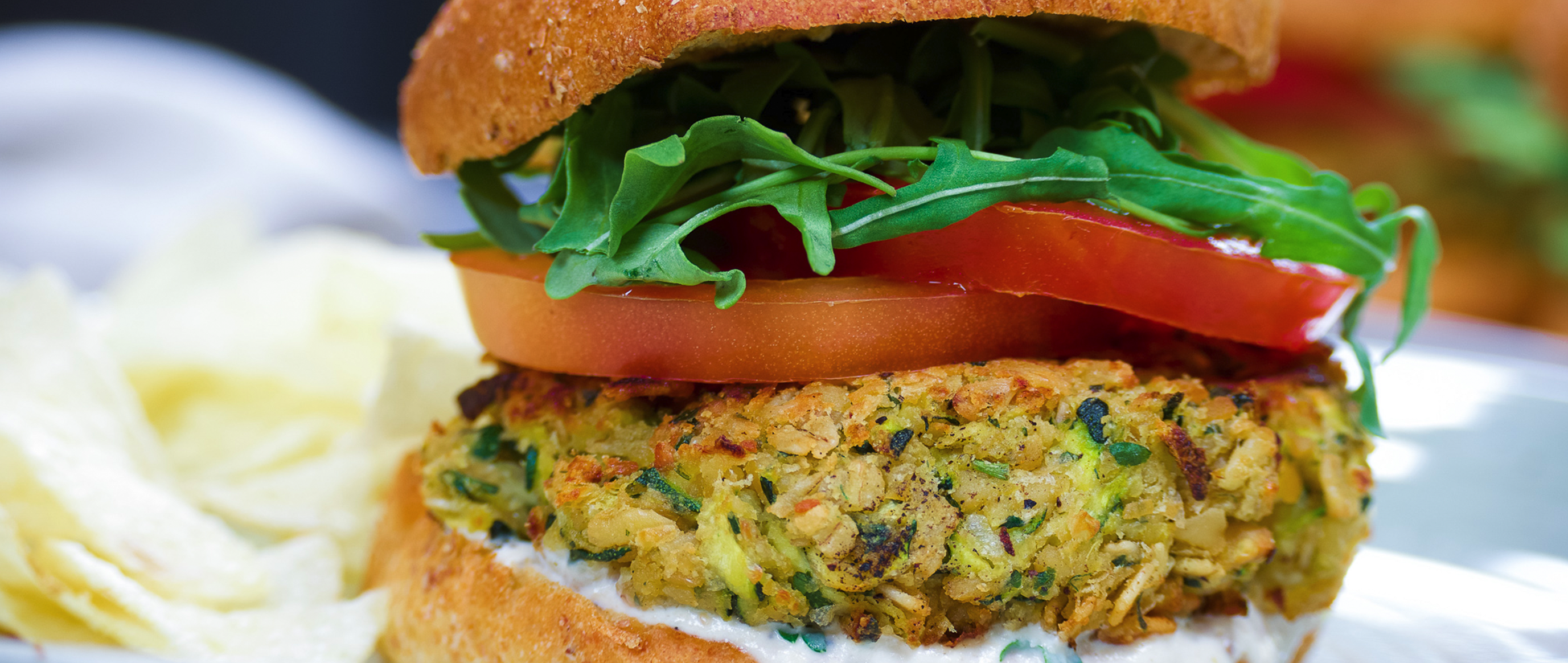 Ceci (Garbanzo) Zucchini Burgers with Lemon Ginger Sauce