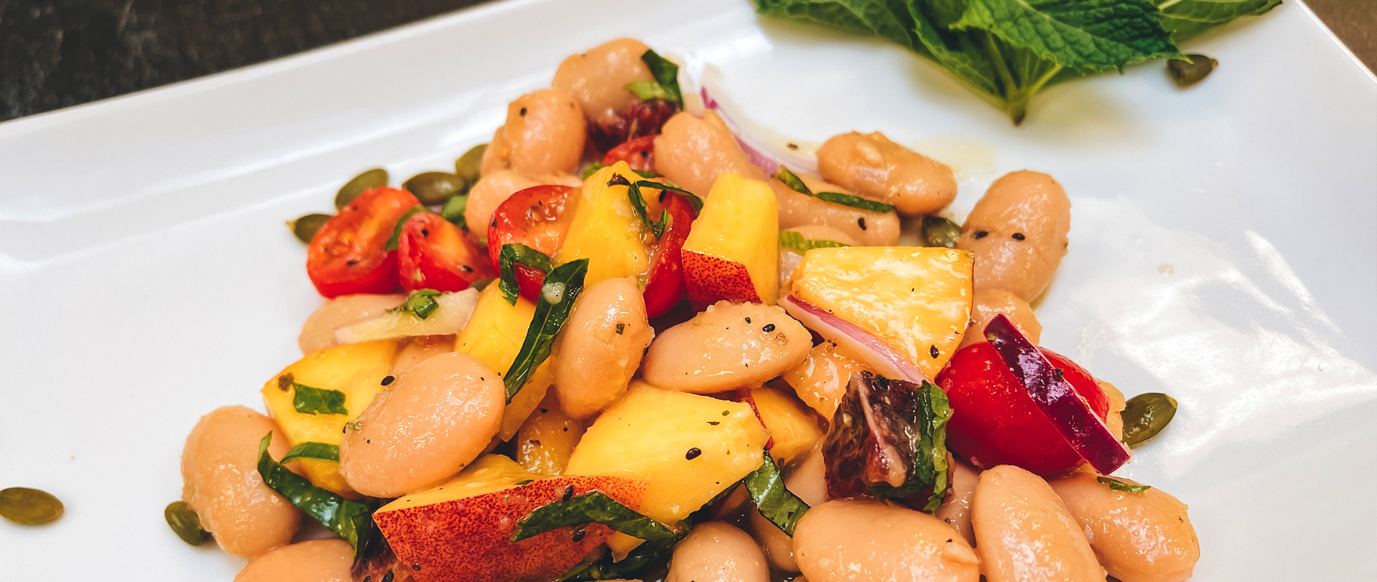 Tropical Butter Bean Salad with Kiwi Vinaigrette